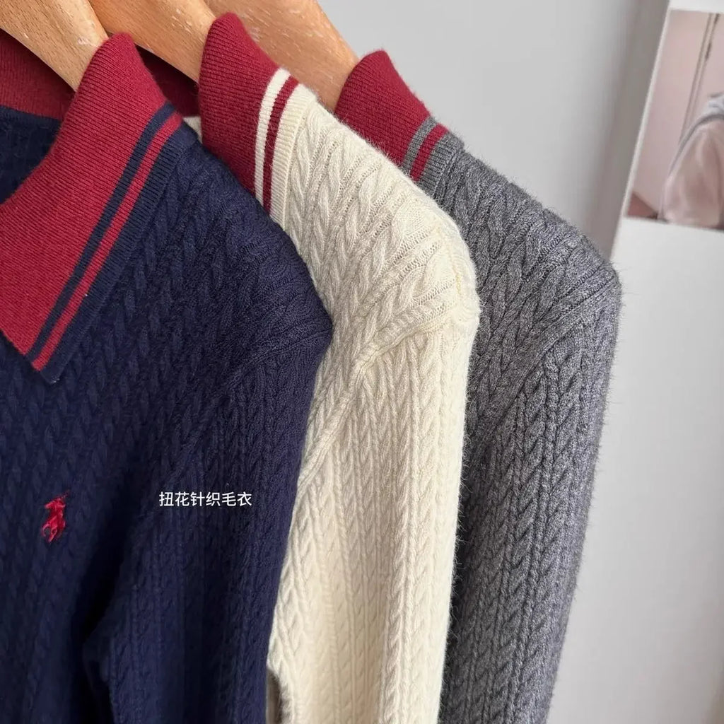 Autumn and Winter Korean Edition New Knitted Set Sweet College Style Knitted Sweater+pleated Skirt Fashion Two piece Set