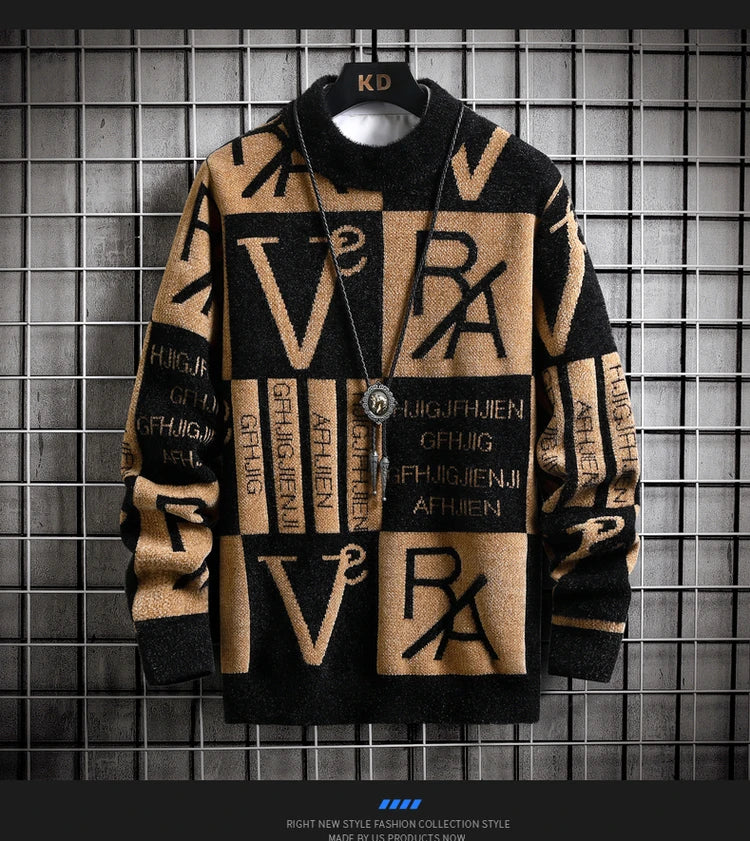 Men’s Striped Knit Sweater