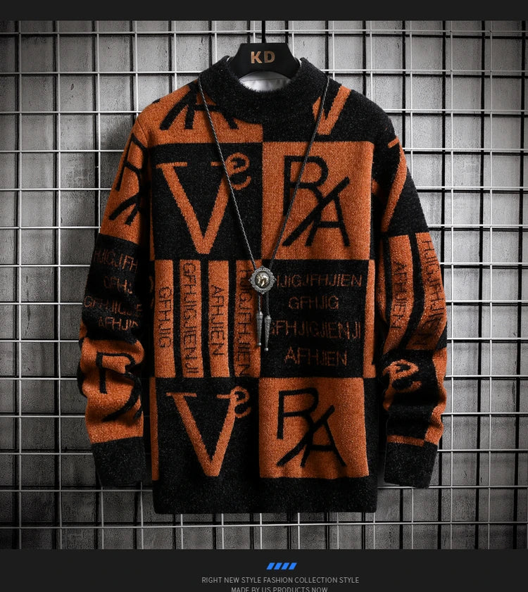 Men’s Striped Knit Sweater