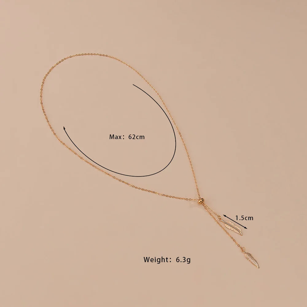 Fashion Silver Color Long Tassel Pull Pearl Pendant Necklaces for Women Simple Adjustable Clavicle Chain Choker Jewelry Gift