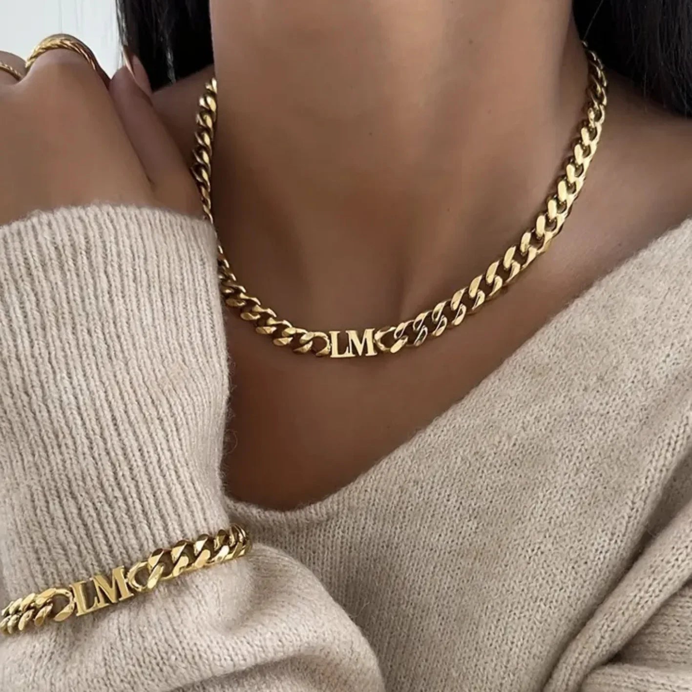 Custom Name Necklace with Birthstone