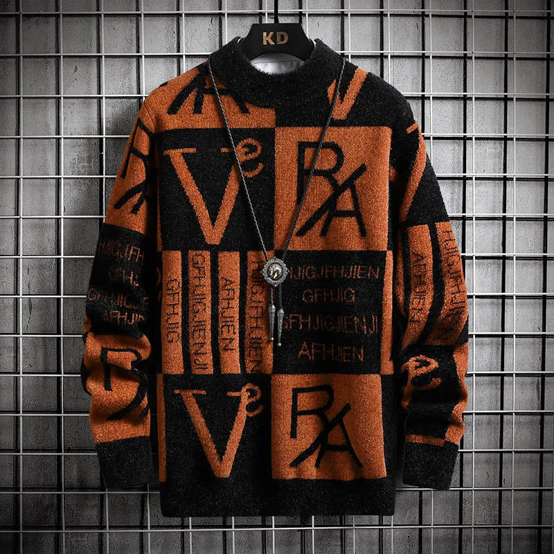 Men’s Striped Knit Sweater